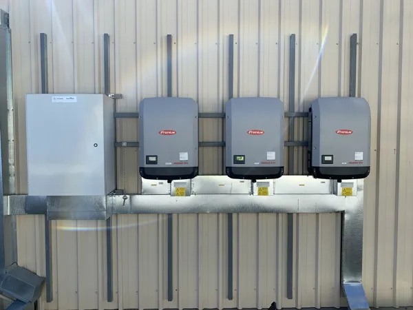 3 Fronius inverters.