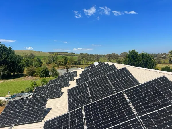 Solar panel installation by Poslec Pty Ltd.
