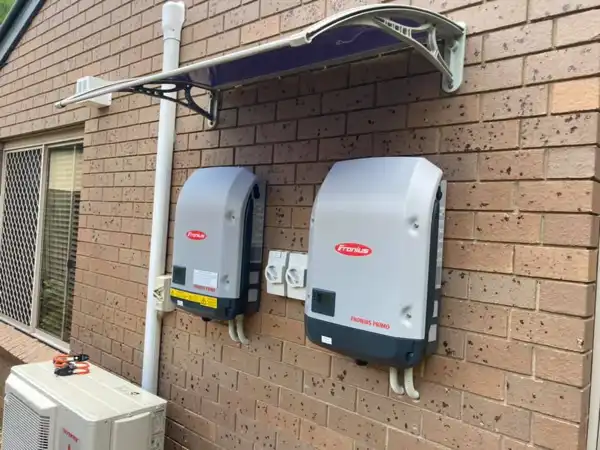 Dual Fronius inverter installation by ProSpark Electrical QLD.