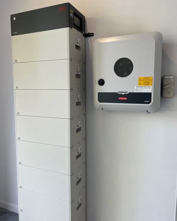 BYD storage with Fronius inverter. Image from RJG Electrical and Solar's Instagram page.