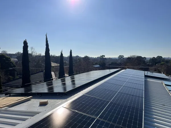 Nice shot of some rooftop solar panels from RTB Electric.