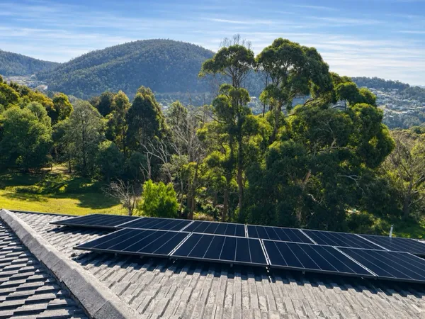 New solar and battery system installation at Huon Road, South Hobart.