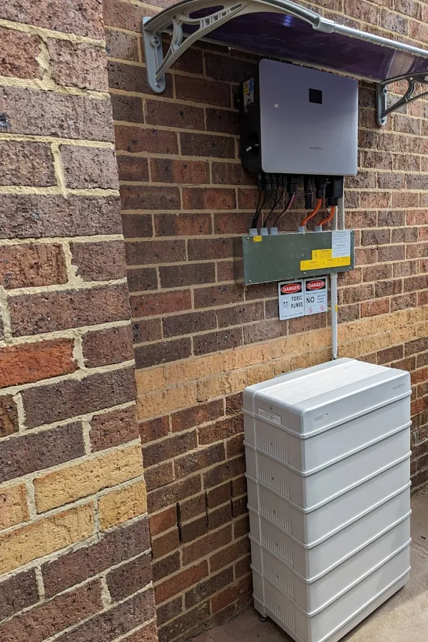 Home battery installation.