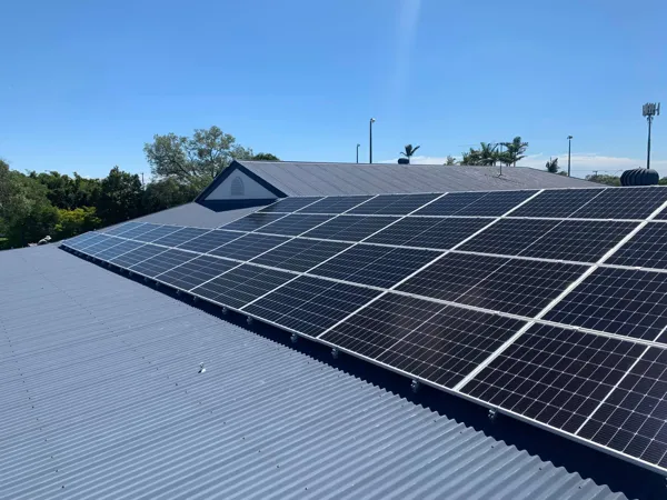 Home solar panel installation.