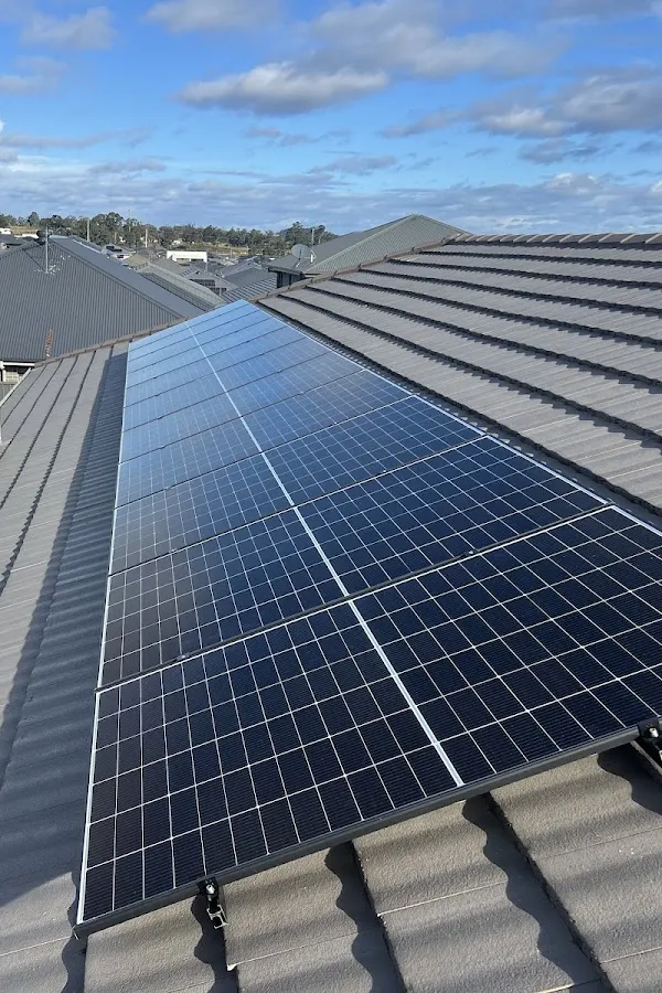 home solar panel installation.