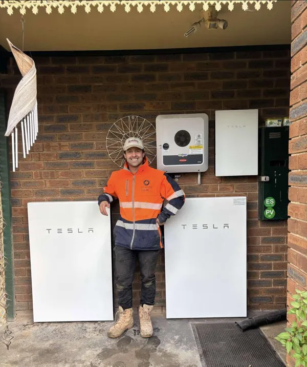  2 Tesla Powerwalls with Fronius inverter.