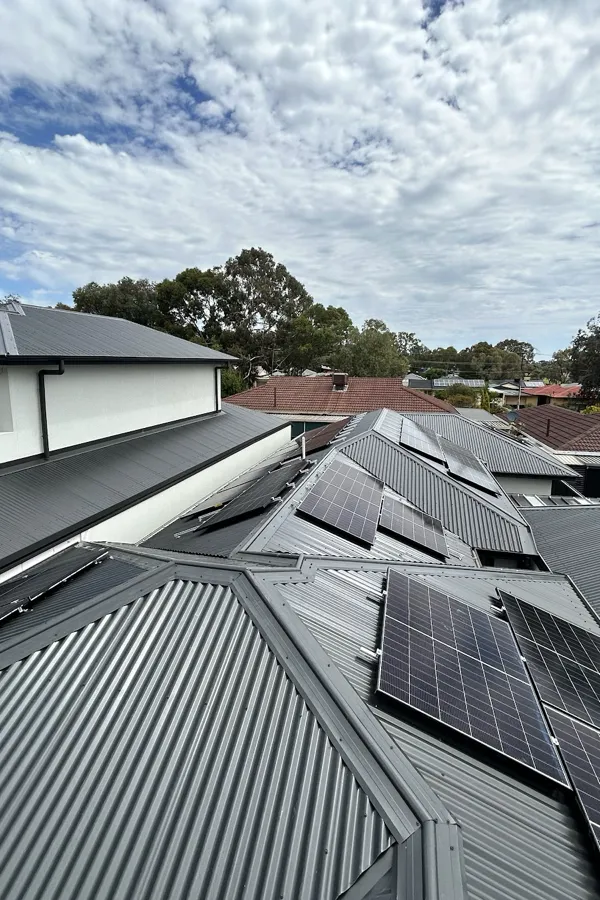 Home solar panel installation.