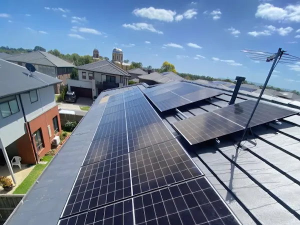Solar panel installation image from a Google review.