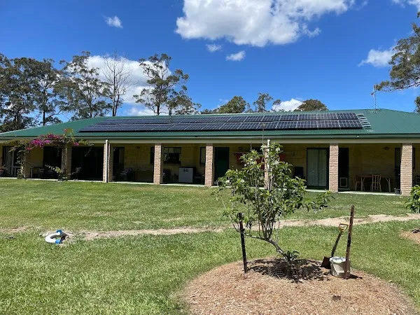 Home solar power system installation.