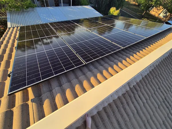 Home solar panel installation.