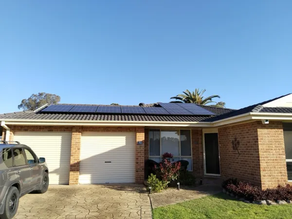 Home solar panel installation.