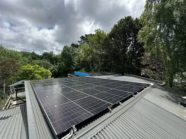 Home solar panel installation.