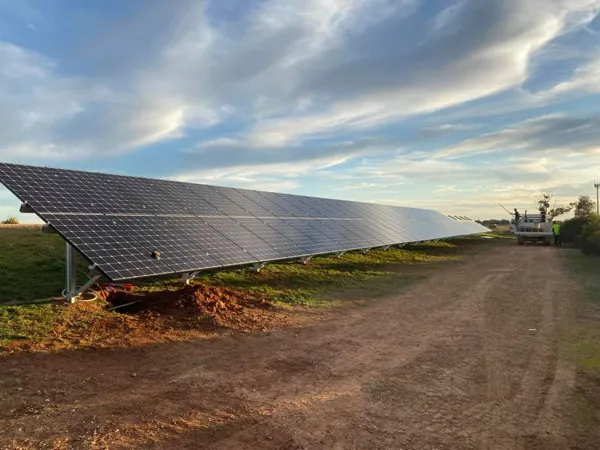Ground mount solar by Town and Country Solar.
