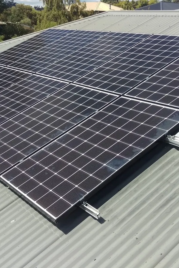 Home solar panel installation.